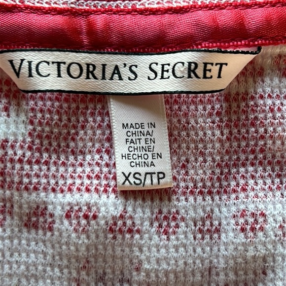 VICTORIA’S SECRET Pajama Tank Top, XS, Red Polar Bear Fair Isle Print - Picture 9 of 12